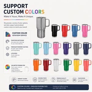 Custom logo Wedding Party Store Personalized 20 oz Stainless Steel Tumbler Insulated 20oz <b>Coffee</b> Mug with Handle and Lid - Product Image 6