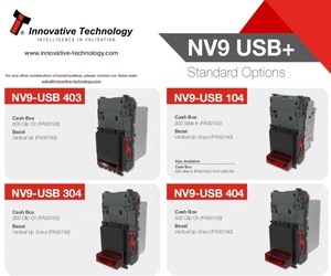 Technologie de détection améliorée ITL NV9 USB+ 300/600, accepteur de billets avec alimentation 12V, recyclage des billets NV9 - Product Image 6