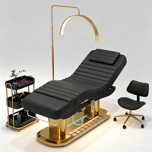 Cama Eléctrica Facial Negra de Lujo, Nuevo Modelo, Cama de Estética con 4 Motores, Cuero Sintético, Cama de Masaje para Spa - Product Image 6