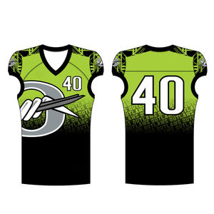 Yushuo Großhandel Benutzerdefiniertes Logo Personalisierte Allover-Sublimationsdruck American Football Team Trikots - Product Image 4