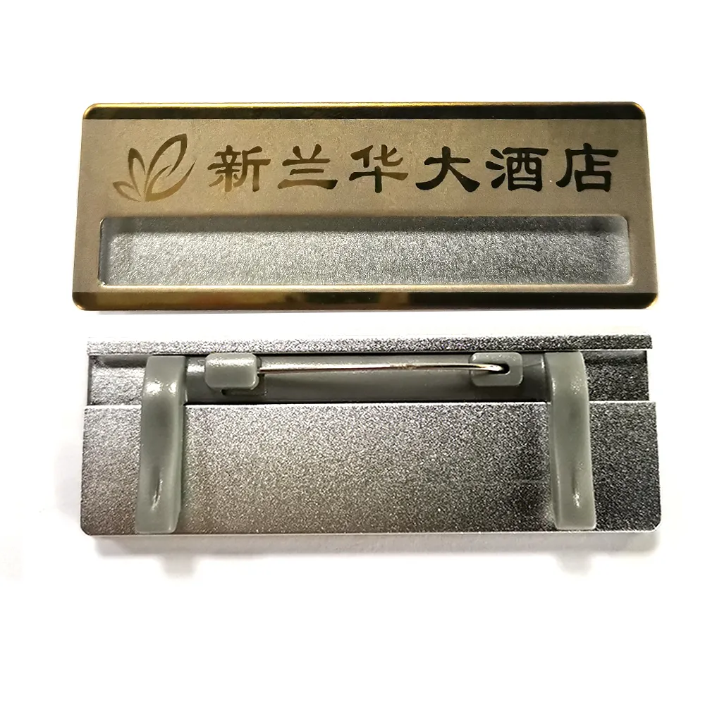 Decoratieve Promotionele Custom Lege Metalen Aluminium Sublimatie Herbruikbare Werknemer Personeel Magnetische Naamplaatje Naam Badge Met Magneet