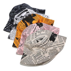 Tùy Chỉnh Tất Cả Các Hơn In Ấn Tin Tức Giấy Hình Ảnh Xô Hat Thời Trang Unisex Có Thể Điều Chỉnh Ngư Dân Cap Bãi Biển Hat - Product Image 5