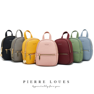 Pierre Loues Women's <b>Mini</b> <b>Backpack</b> Pink 7 Inch Zipper Closure Everyday Use - Product Image 4