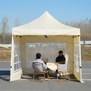 Tente de réception pop-up 10x10 avec mécanisme de poussée central, tente à auvent pour grands événements en plein air, stations balnéaires, taille 3x4,5, distance entre les poteaux de 5 m, tentes 3x3 - Product Image 3