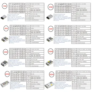 WEIDUN 1A 2A 5A 10A 20A 30A 40A 50A 60A AC to DC 5V 12V 24V 36V 48V LEDストリップライトCCTV機械用スイッチング電源