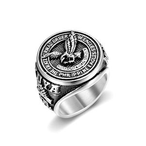 Men's Gold Plated Eagle <b>Ring</b> Titanium Steel Vintage Philippine Eagle Design Gift Jewelry - Product Image 5
