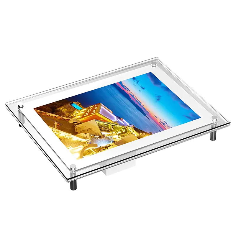 Led Backlit Picture Frame Illuminated Poster Acrylic Crystal Slim Light Box For Restaurant Menu Board