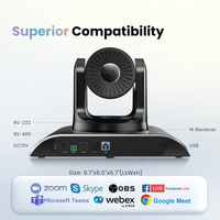 Caméra PTZ de diffusion TEVO-VHD-4K avec suivi automatique et zoom 5X pour salles de réunion et vidéoconférences (Teams, Zoom)