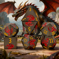 Jeu de dés en métal argenté poli, émail bleu, dragon gravé, chiffres gothiques noirs, 7 pièces, polyédriques, pour jeux de table D&D RPG