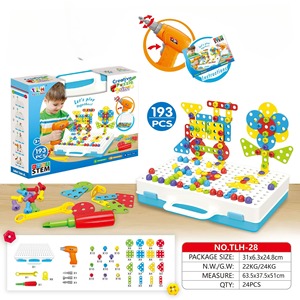 Elektrische Boormachine Intelligent Spel 216-delige Schroef Bouwblok DIY STEM Speelgoed Educatief voor Kinderen - Product Image 6