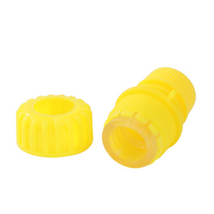 Connecteur de robinet en plastique jaune 25 mm à fixation sur plan pour tuyau d'eau de machine à laver, raccord rapide - Product Image 4