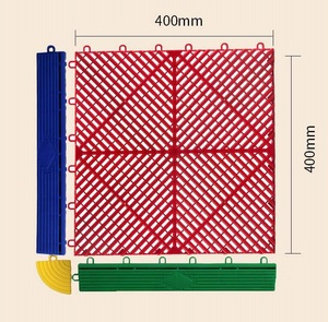 Dalles de <span class=keywords><strong>sol</strong></span> modulaires en plastique PP pour garage, haute résistance, antidérapantes, ventilées, à clipser, écologiques, design graphique moderne pour intérieur - Product Image 2