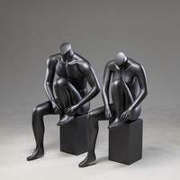 Maniquí Deportivo Musculoso de Fibra de Vidrio con Pose Dinámica, Maniquí Atlético de Cuerpo Completo para Exhibición de Ropa Deportiva