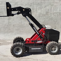 Chariot élévateur télescopique électrique télécommandé 4x4 de 1 tonne certifié CE YCMG pour travaux agricoles et de construction