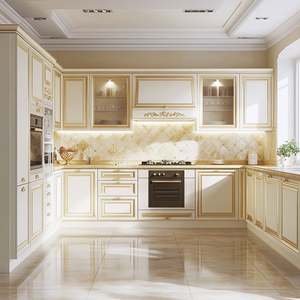 Vente en gros d'armoires de cuisine modernes en bois massif Design Slim Shaker Armoires de cuisine en bois plaqué - Product Image 5