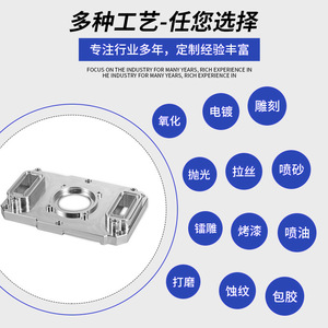 Connecteurs personnalisés en aluminium 7075 usinés CNC 5 axes avec sablage et anodisation pour équipement robotique - Product Image 1