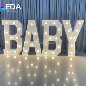 LEDA En gros Chiffres lumineux géants en métal LED de 3, 4 et 5 pieds pour décorations de mariage et événements - Product Image 6