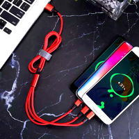 Câble de charge et de synchronisation USB en nylon tressé coloré pour iPhone 15 16