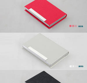 PU Leder Custom Großhandel Magnetic Name Karten halter Tragbare Visitenkarte halter Promotion ID Name Karten halter Fall - Product Image 6