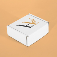 Boîte d'expédition personnalisée à fond auto-verrouillant en papier kraft, boîte d'expédition avion avec couvercle intérieur entièrement imprimé, matériaux recyclés, pour e-commerce et cadeaux
