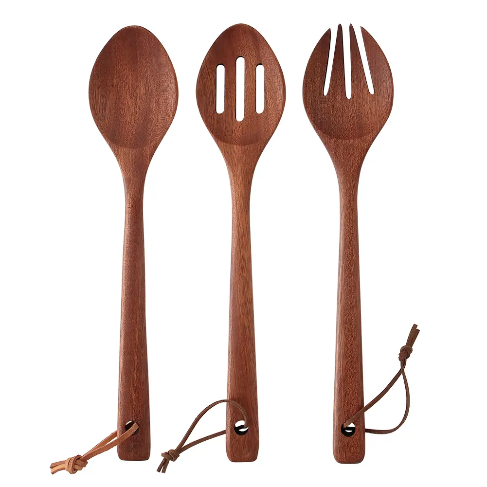 Natural Wood Utensils Kitchen Ware Cooking Utensils Set Spoons And Fork Wooden Spoons For Cooking Utensils Set