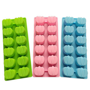 Hot Sale 12 Pack Silicone Pumpkin and Biscuit Mold Cake Tools Mold for <b>Chocolate</b> and Baking Bpa Free Candy Biscuit Mold - Product Image 1