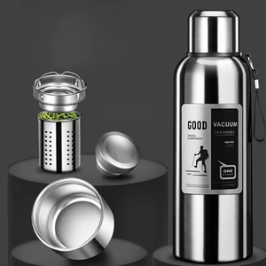 2L viaggio escursioni campeggio isolato tazza bottiglia di bevande calde e fredde grandi <span class=keywords><strong>2</strong></span> coperte Thermos con infusore di tè - Product Image 2