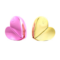 Bouteille de parfum en verre ultraviolet 25ml Pulvérisateur à pompe à bouchon à vis en forme de cœur de haute qualité conçu en usine pour rechargeable vide