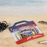 Sacs d'appâts de pêche imprimés sur mesure, emballages souples pour leurres en plastique, pochettes refermables à fermeture éclair, étanches, pour matériel de pêche de supermarché