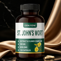 Extrait standardisé d'hypericum perforatum (millepertuis) OEM 500 mg, 120 gélules végétales, soutien SPM, sans OGM, marque privée
