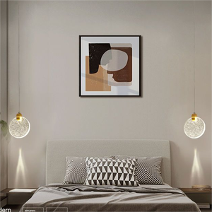 Элегантная индивидуальная прикроватная Хрустальная Подвесная лампа для спальни креативная Капля воды для гостиной фон настенный подвесной светильник - Product Image 3