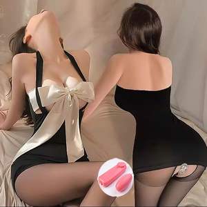 性感内衣性感清纯欲望高腰裙挂颈辣秘书OL制服诱人睡衣 - Product Image 2