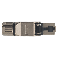 Conector Cat8, Enchufe Modular Blindado RJ45 8P8C sin Herramientas, Terminación en Campo FTP/STP, Cabeza de Cristal