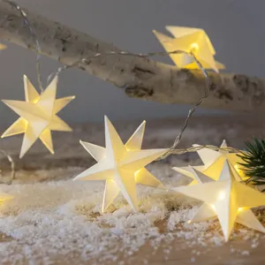 Newish luz de estrela de natal, luz moderna/fanshion/chaming de papel com 10 lbs branco quente para decoração de casa