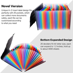 Hộp Lưu Trữ Tệp Văn Phòng Kích Thước A4 Túi Sắp Xếp Tệp Có Thể Mở Rộng 24 Túi Tài Liệu Mở Rộng Thư Mục Chất Liệu <span class=keywords><strong>PP</strong></span> - Product Image 4
