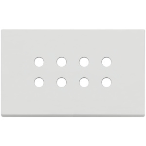 4Mx8 Round Matt White <b>Door</b> <b>Plate</b> 14.7x9.7cm 1.4mm Thickness - Product Image 1