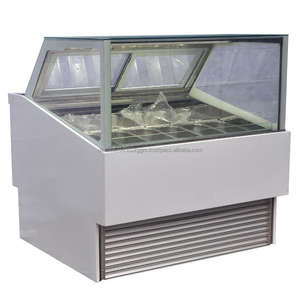 Congélateur de présentation de crème glacée avec système de refroidissement direct et plaque en acier coloré pour usage commercial - Product Image 2