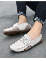 Vente directe d'usine de chaussures décontractées en cuir véritable de haute qualité, grandes tailles, avec semelles en caoutchouc flexibles pour hommes