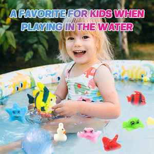 Jouets de pêche en gel souple TPR, poissons rouges et animaux marins, jouets flottants pour jeux aquatiques et pêche, jouet anti-stress - Product Image 4