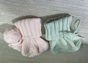 Knitted NB Infants Booties 100% Organic Cotton Breathable Unisex Baby Booties Warm Bed Crochet 0-12M First <strong>Walkers</strong> Cozy Shoes - Product Image 5