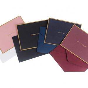 Tarjetas de Felicitación/Agradecimiento de Cartulina con Logotipo Personalizado en Dorado, con Papel Offset para Uso Comercial - Product Image 1