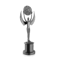 Statue personnalisée Sculpture ailes de cuivre décoration métal trophée produits en gros