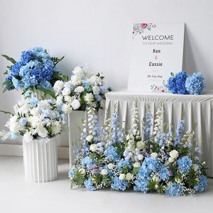 Evento banquete salón decoración azul real flor Artificial jardín Floral arco de rosas arreglos cumpleaños telón de fondo - Product Image 1