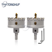 Kit de scie cloche TCT Premium Set Scie cloche en carbure de tungstène avec tige triangulaire pour le perçage d'acier inoxydable en métal