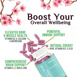 Multivitamines pour femmes en gélules molles, sans gluten, formule scientifique pour soutenir l'immunité et l'énergie naturelle, OEM/ODM, échantillon disponible. - Product Image 3