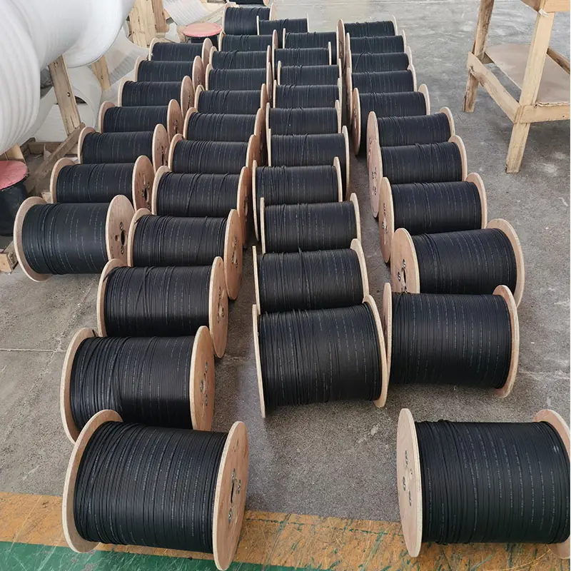 Fig 8 G-657A2 Outdoor PVC LSZH Jacket Steel Messenger Aerial Cable Indoor Fiber Optical Drop Exterior 1 2 4 Core Optic Fiber