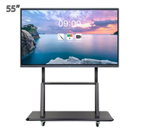 Vente flash : Tableau interactif tout-en-un pour réunions, écran LCD standard haute définition de 55 pouces, double système