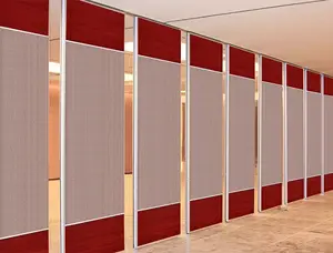 연회장 식당 학교 사무실 흡음 파티션을위한 슬라이딩 모바일 가동 벽을 쉽게 설치