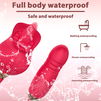 Rosen-Zungen-Vibrator für Erwachsene, Sexspielzeug zur Stimulation von Klitoris und Brustwarzen, USB Magnetisch Aufladbarer Weiblicher Masturbator