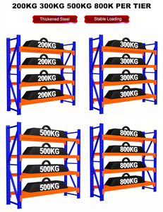 Sistema de estanterías de acero sin pernos personalizado Protección contra la corrosión Estantes de almacenamiento de almacén Estante de <span class=keywords><strong>colores</strong></span> negro blanco amarillo azul - Product Image 3